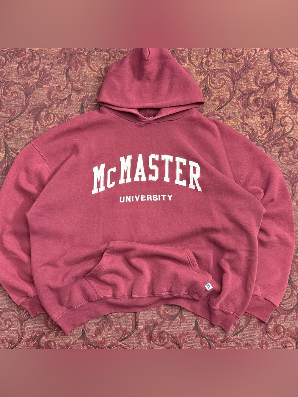 Russell Athletic McMaster University Hoodie XXL Maroon